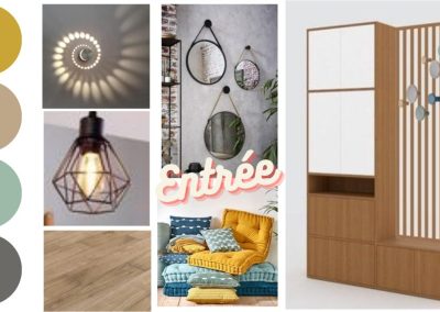 Planche tendance Rénovation intérieure avant après - entrée