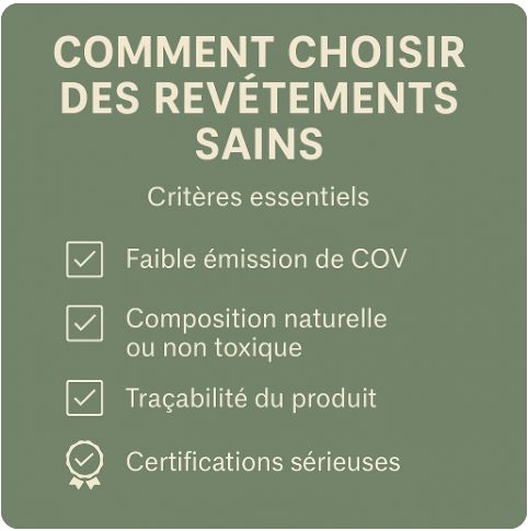 Checklist des éléments à vérifier quand on choisit un matériau écologique